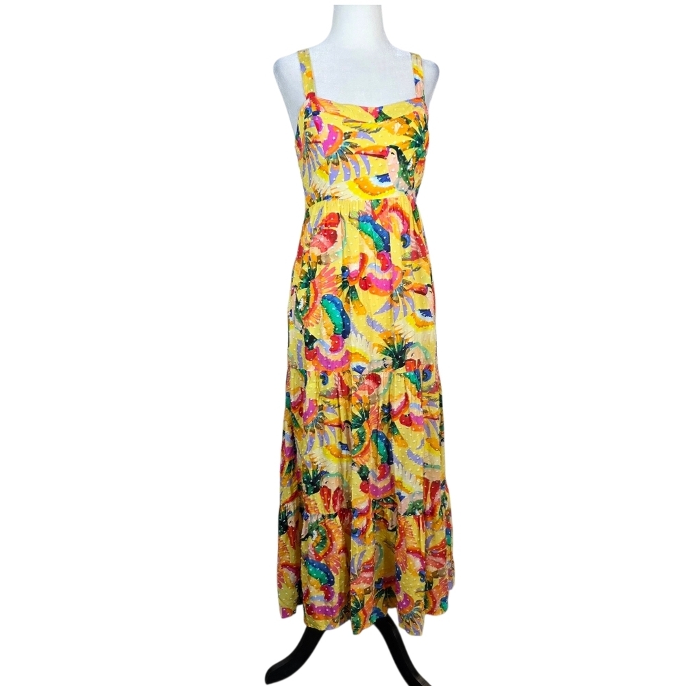Farm Rio for Anthropologie Textured Tropical Maxi Dress